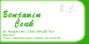 benjamin csuk business card